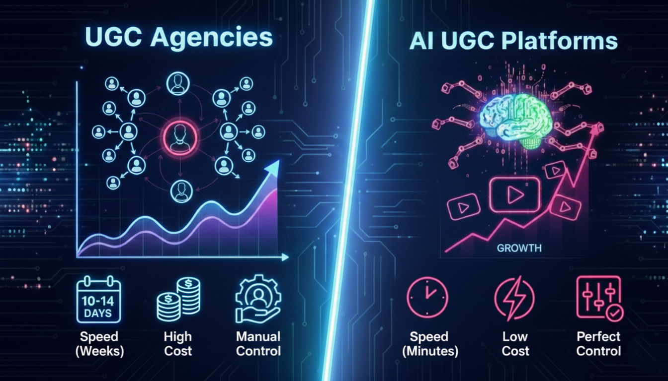 Ugc Raspail AI UGC Ads vs UGC Agencies: Cost, Speed, and Control | Vidacious